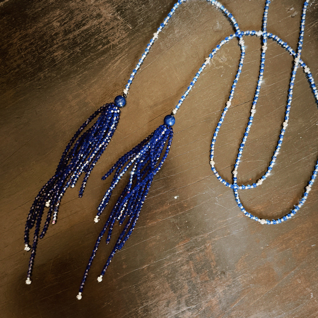 The Duyên Necklace – Lapis / Silver (Pre-Order)