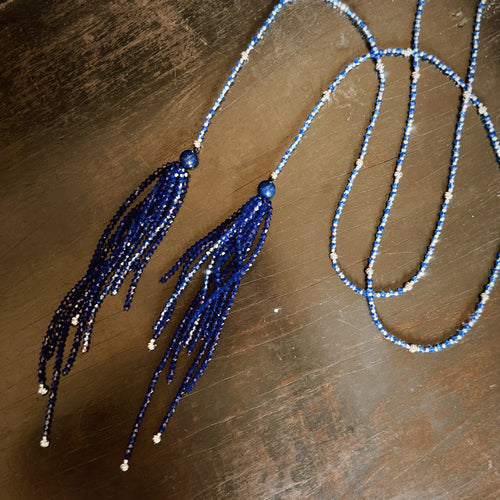 The Duyên Necklace – Lapis / Silver (Pre-Order)