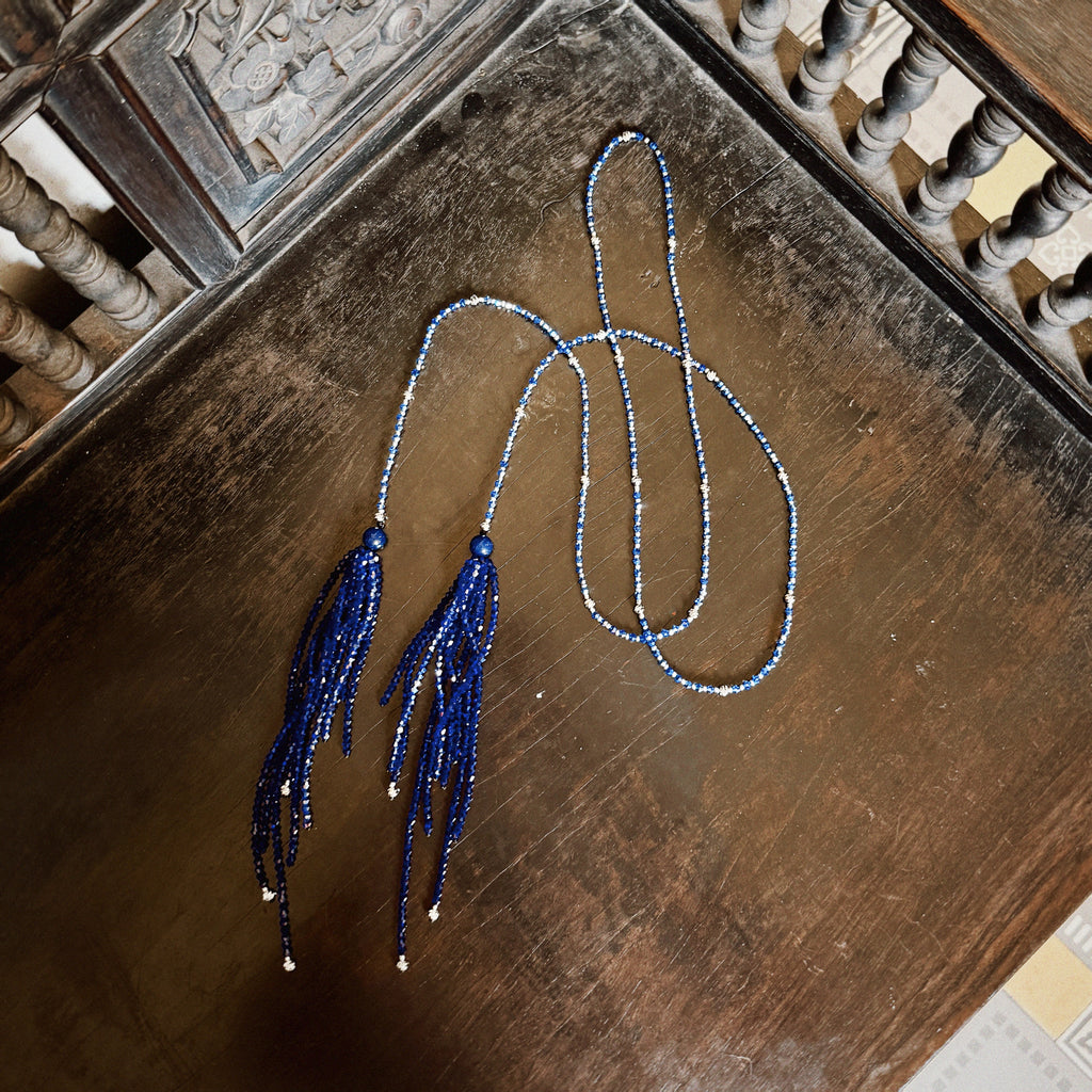 The Duyên Necklace – Lapis / Silver (Pre-Order)