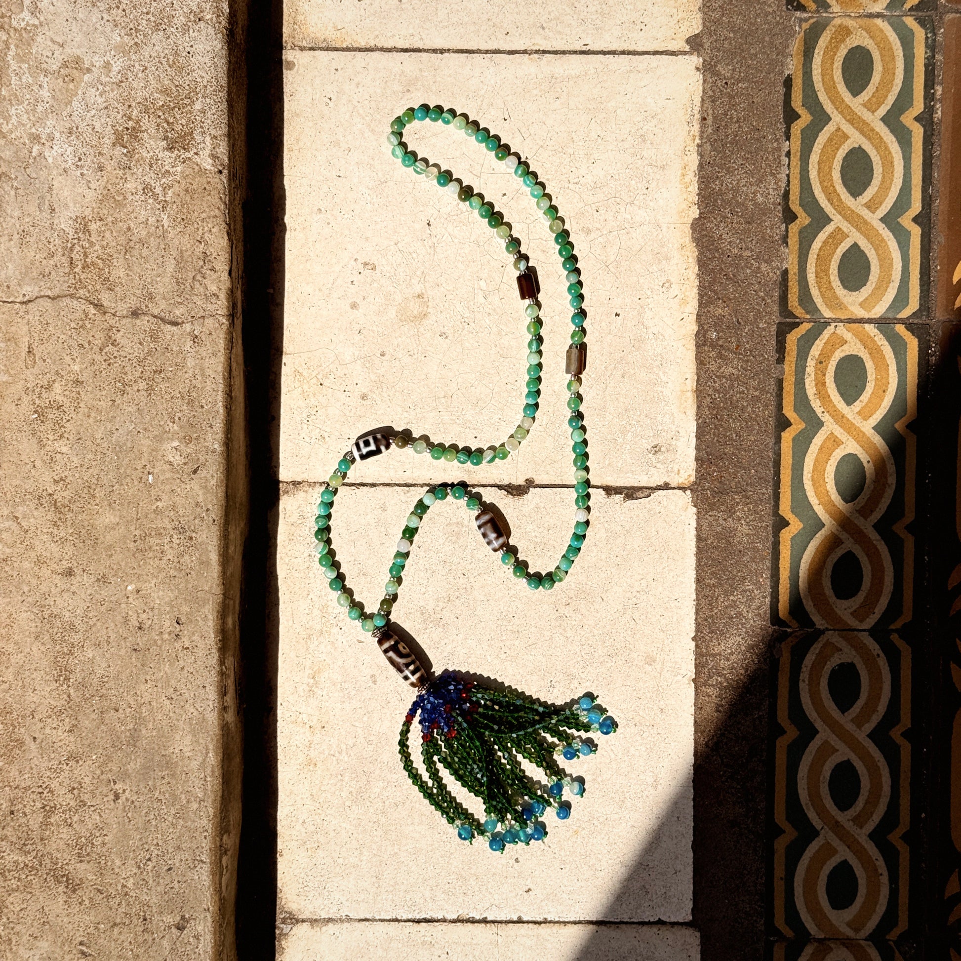 The Dzi Necklace — Verdant Path (Pre-Order)